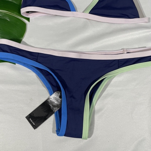 NWT 2PC Tavik [ XS‎ ] Colorblock Jett Bikini Top + Jayden Bikini Bottom in Blue - Picture 6 of 12